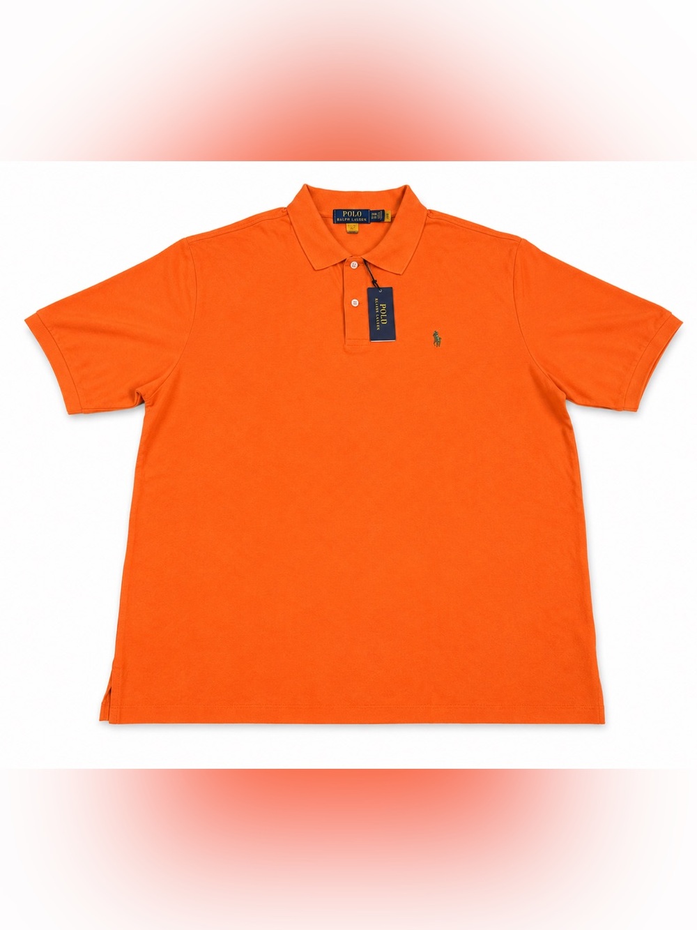 Polo Ralph Lauren Shirt Mens 3XB Big & Tall Orange Short Sleeve Polo